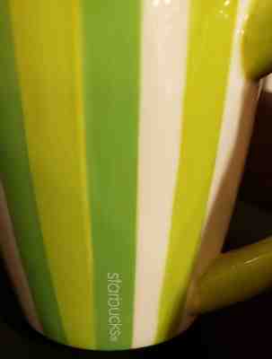 Starbucks Barista 2003 Green & White Stripes Coffee Tea Mug Cup - Sold on eBay Dec, 5th 2019 for $24.47