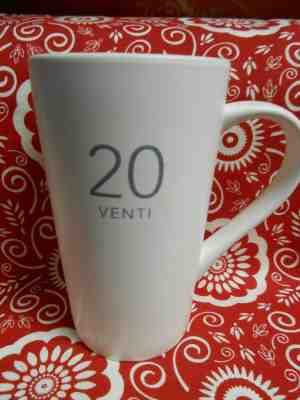 2011 Starbucks Coffee 20 Venti 20 oz Gray Text Matte Large White Mug - Sold on eBay Dec, 5th 2019 for $19.95