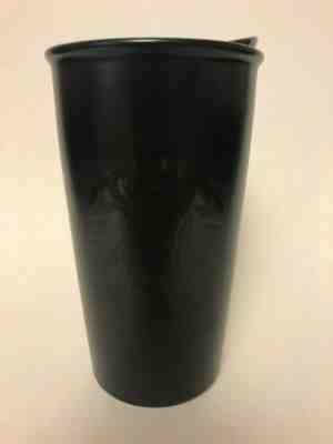 Starbucks Black Matte Black on Black Ceramic Travel Mug with Lid 12 FL OZ - Sold on eBay Dec, 5th 2019 for $24.95
