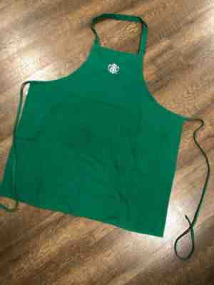 Genuine Starbucks Coffee BARISTA APRON GREEN Store  Official Logo Pockets - Sold on eBay Dec, 5th 2019 for $15.99