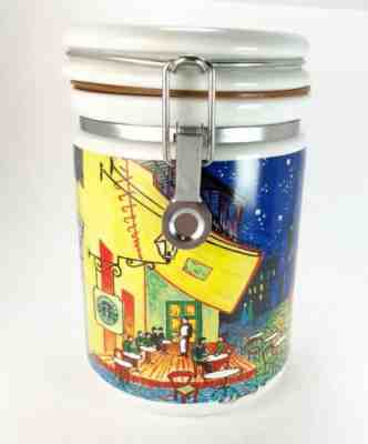 Starbucks Coffee Storage Canister Art Van Gogh Chaleur Cafe Terrace at Night - Sold on eBay Dec, 5th 2019 for $16.99