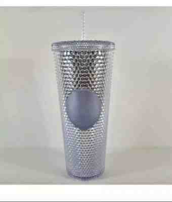 New Starbucks Venti Platinum Silver Stud Tumbler Cup 2019 Holiday Christmas - Sold on eBay Dec, 5th 2019 for $21.50