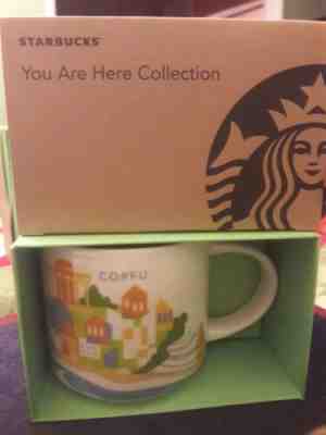 NIB WITH SKU STARBUCKS CORFU, GREECE You Are Here (YAH)  14 Oz Mug. Rare - Sold on eBay Dec, 5th 2019 for $39.50