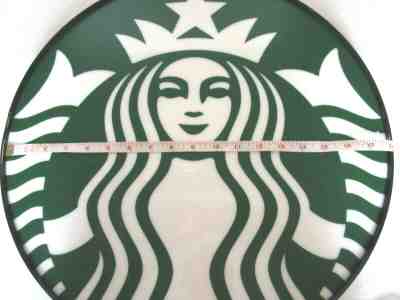 VTG Starbucks Store Display Sign 18 inch diameter Plexiglas Top Only not Light