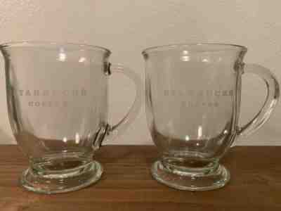 Starbucks Clear Glass Etched Coffee Cup Mug Set Of Two - Sold on eBay Dec, 5th 2019 for $29.99