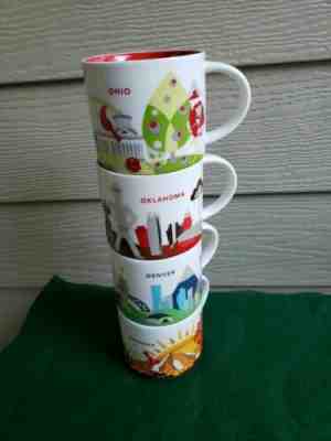 4 Starbucks Mugs "YAH You are Here" Brand New  - Sold on eBay Dec, 5th 2019 for $45.00