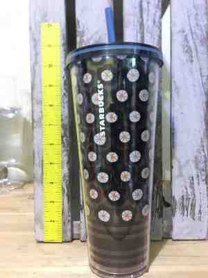 STARBUCKS 24ozs black flowers venti cold cup fast shipping ! NWT - Sold on eBay Dec, 7th 2019 for $19.99
