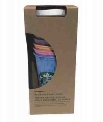 RARE 2019 Starbucks Marble Reusable Hot Cups 6 Variety Colors Drink Cup New - Sold on eBay Dec, 7th 2019 for $23.99