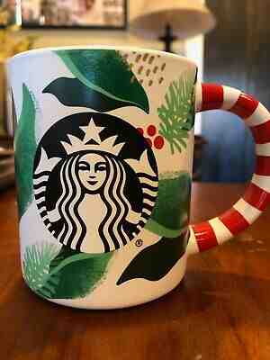 Brand New 2019 STARBUCKS SIREN HOLIDAY MUG WITH CANDY CANE HANDLE   - Sold on eBay Dec, 7th 2019 for $29.99