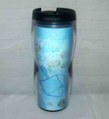Starbucks 16 oz. Lenticular 3D Happy Hanukkah Travel Tumbler Jewish Holiday Blue - Sold on eBay Dec, 6th 2019 for $18.60