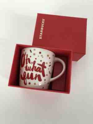 Starbucks OH WHAT FUN Espresso Demitasse Mini Mug Cup 2014 Ornament 3oz NEW - Sold on eBay Dec, 6th 2019 for $16.80