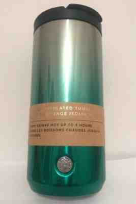 New Starbucks Vacuum Insulated Flip-Top Stainless Steel Tumbler Green 12 oz - Sold on eBay Dec, 6th 2019 for $16.99