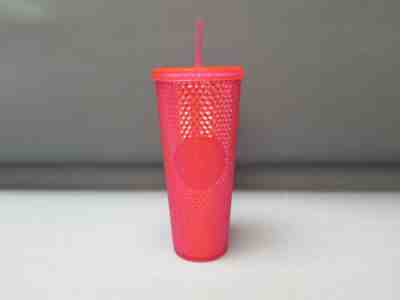 New Starbucks Neon Pink Studded Cold Cup Tumbler Winter 2019 24 oz - Sold on eBay Dec, 6th 2019 for $30.00