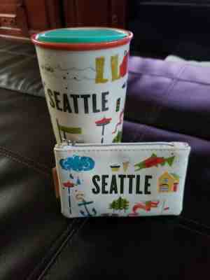 Starbucks Local Series Tumbler Seattle Ceramic Mug 12oz 2017 & Card pouch Combo - Sold on eBay Dec, 6th 2019 for $36.99