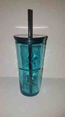 Starbucks Blue Glass cold cup  - Sold on eBay Dec, 6th 2019 for $25.00
