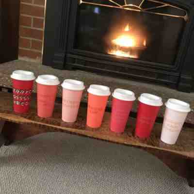 NEW Starbucks Christmas 2019 Reusable Hot Cups Set 6 Pack w/ Lids + FREE RED CUP - Sold on eBay Dec, 6th 2019 for $26.99