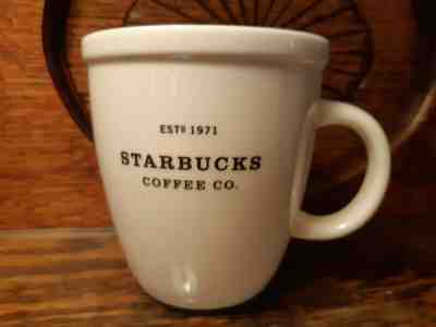 Starbucks Barista Mug 2001 White with Black Est 1971 Coffee Cup  - Sold on eBay Dec, 6th 2019 for $24.99