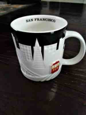 Starbucks San Francisco Skyline Cablecar Collector Series Mug Raised Relief 2012 - Sold on eBay Dec, 6th 2019 for $24.00