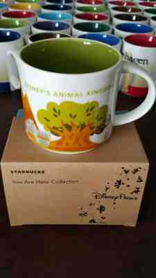 rare mugs Starbucks DISNEY'S ANIMAL KINGDOM v1 You Are Here YAH 14 oz mug w/SKU - Sold on eBay Dec, 6th 2019 for $98.95