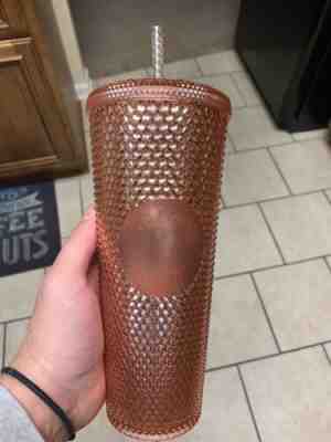 Starbucks Pink Tumbler 2019 Rose Gold Radiant Iridescent Jeweled 24oz. Cold Cup - Sold on eBay Dec, 6th 2019 for $50.00