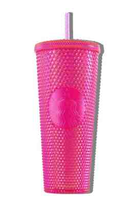 NEW Starbucks Venti Pink Stud Tumbler Cold Cup 2019 Holiday Christmas Collection - Sold on eBay Dec, 6th 2019 for $24.99