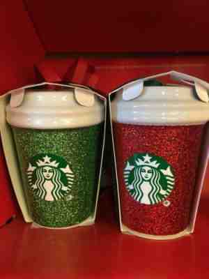 2 Starbucks Christmas 2019 Ornament Cups New Fast Ship - Sold on eBay Dec, 6th 2019 for $29.95