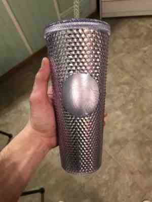 NEW STARBUCKS 2019 Platinum Studded Cold Cup Tumbler WINTER HOLIDAY - Sold on eBay Dec, 6th 2019 for $24.65