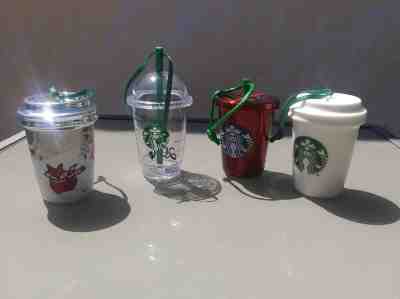 Starbucks 2016 Ornaments lot of 4 - Sold on eBay Dec, 6th 2019 for $25.00