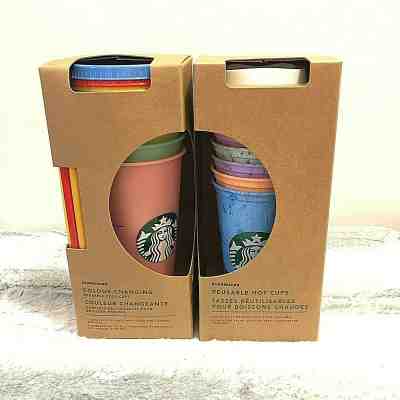 New Starbucks Set of Cold Color Changing Cups and set of Hot Marble Color Cups - Sold on eBay Dec, 6th 2019 for $100.00