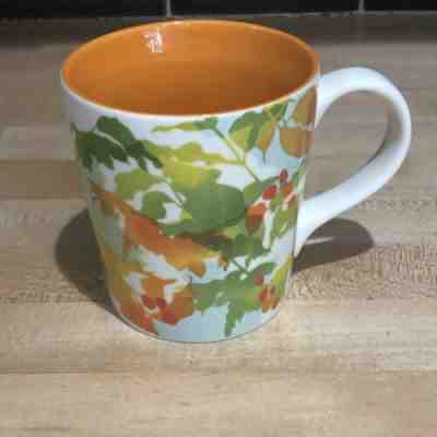 Starbucks orange green yellow fall leaves berries 14 oz mug cup large 2008 - Sold on eBay Dec, 6th 2019 for $17.49