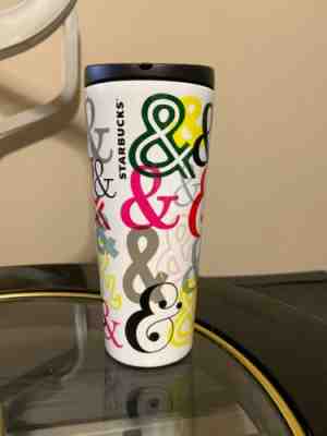 Starbucks 2017 Ampersand & And Sign 16oz Stainless Steel Tumbler Travel Mug - Sold on eBay Dec, 6th 2019 for $19.95