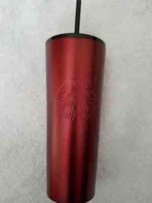 2018 Starbucks Holiday Cold Cup Matte Red Stainless Steel Venti Tumbler - Sold on eBay Dec, 6th 2019 for $44.00