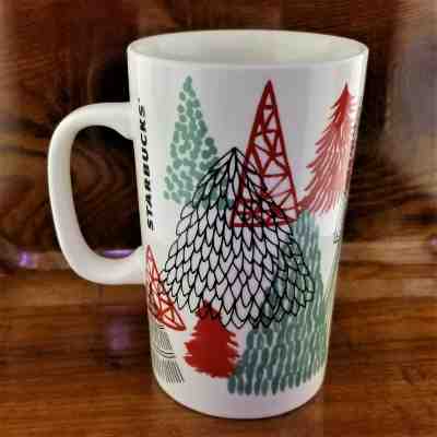 New 2018 STARBUCKS Holiday Christmas Tree Tall Coffee Mug 16 oz - Sold on eBay Dec, 6th 2019 for $19.95