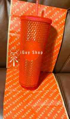 Starbucks Venti Iridescent Neon Pink Stud Studded Tumbler Cups 2019 Holiday Xmas - Sold on eBay Dec, 6th 2019 for $24.99