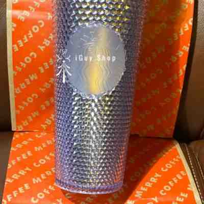 Starbucks 2019 BLING PLATINUM Studded Tumbler Venti 24oz Holiday ON HAND! - Sold on eBay Dec, 6th 2019 for $28.99