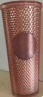 Starbucks Tumbler Iridescent Rose Gold Pink Studded Rainbow Cold Cup 24 Oz 2019 - Sold on eBay Dec, 6th 2019 for $44.99
