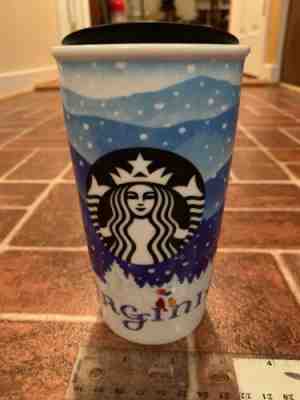 Starbucks 2016 Virginia Winter Ceramic Traveler Coffee Mug 12 fl oz FREE SHIP - Sold on eBay Dec, 6th 2019 for $33.96