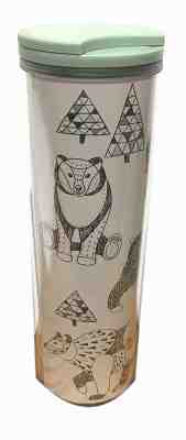 New Starbucks Holiday Geometric Trees & Bear 16oz Acrylic Tumbler 2017 - Sold on eBay Dec, 6th 2019 for $17.99