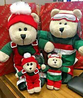 NEW 2019 Starbucks Christmas Plush Bears &  Bear ornament set HTF sold out - Sold on eBay Dec, 6th 2019 for $69.99