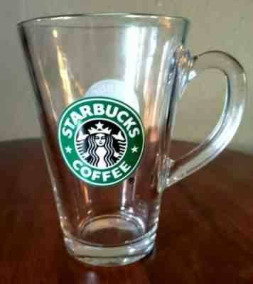 Starbucks Coffee Clear Glass Handle Mug Cup Mermaid logo 5.5" tall collectible - Sold on eBay Dec, 7th 2019 for $17.95