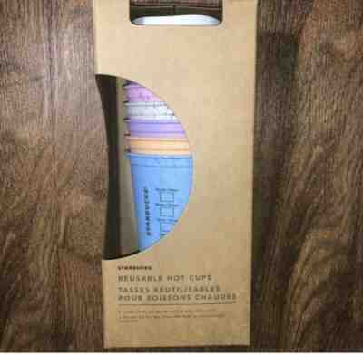 Starbucks Reusable Hot Cups 6 Marble Set With Lids NEW Summer 2019 Rare SOLD OUT - Sold on eBay Dec, 7th 2019 for $22.80