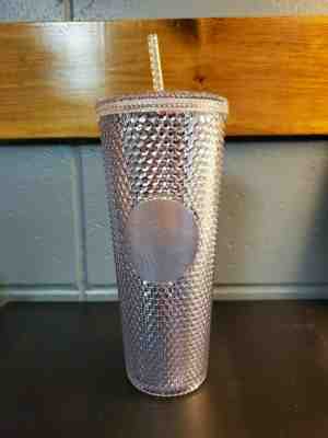 New Starbucks 2019 BLING PLATINUM Studded Tumbler Venti 24oz Holiday Limited  - Sold on eBay Dec, 7th 2019 for $26.95