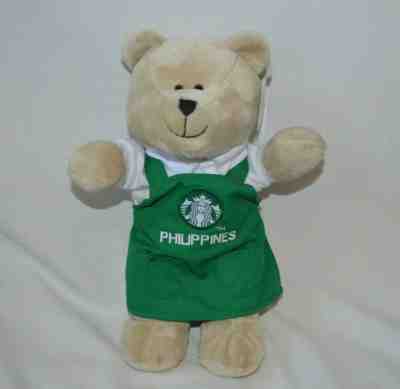 Starbucks Bearista Philippines Bear Plush Green Apron 10" - Sold on eBay Dec, 7th 2019 for $44.99