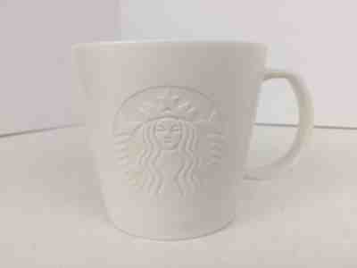 Starbucks Etched Siren Mermaid Mug White Ceramic Coffee Cup - Sold on eBay Dec, 7th 2019 for $15.72