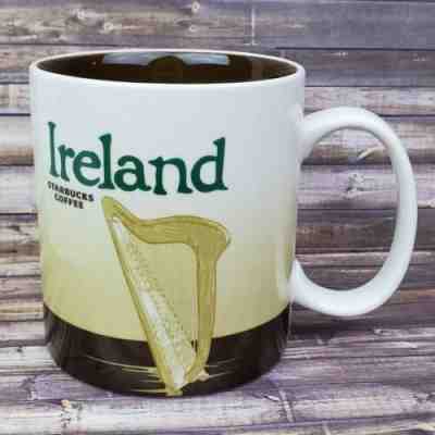 Starbucks Ireland Mug Global Icons Series 16 oz Eire Harp Coffee Cup Green Brown - Sold on eBay Dec, 7th 2019 for $34.99