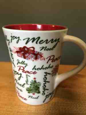 Starbucks Holiday 2007 Red HoHoHo Mug Cup Peace Love Joy Merry Christmas Jolly  - Sold on eBay Dec, 7th 2019 for $17.96