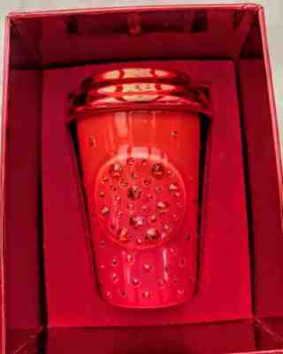 STARBUCKS 2015 RED Swarovski Christmas Ornament NEW - Sold on eBay Dec, 7th 2019 for $26.00
