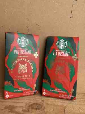 Starbucks Via Christmas Blend Vintage 2019 Instant Coffee 2 Boxes Set 2Pack - Sold on eBay Dec, 7th 2019 for $23.00