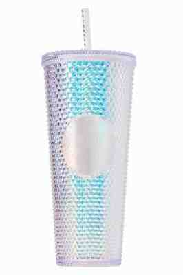 STARBUCKS 2019 FALL PLATINUM IRIDESCENT STUDDED Cold Cup Tumbler  IN HAND - Sold on eBay Dec, 7th 2019 for $38.77