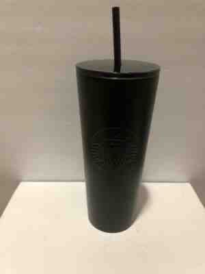 New Black Starbucks Metal Tumblr Coffee Venti With Straw Cold Drink 2018 Holiday - Sold on eBay Dec, 7th 2019 for $30.00